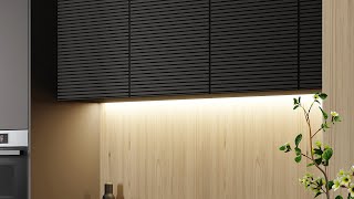 Maima Led Under Cabinet Strip Light, Hardwired, 3000K Warm White, White, 120V Cove Light