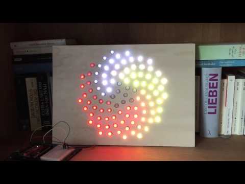 Fibonacci display, first working prototype