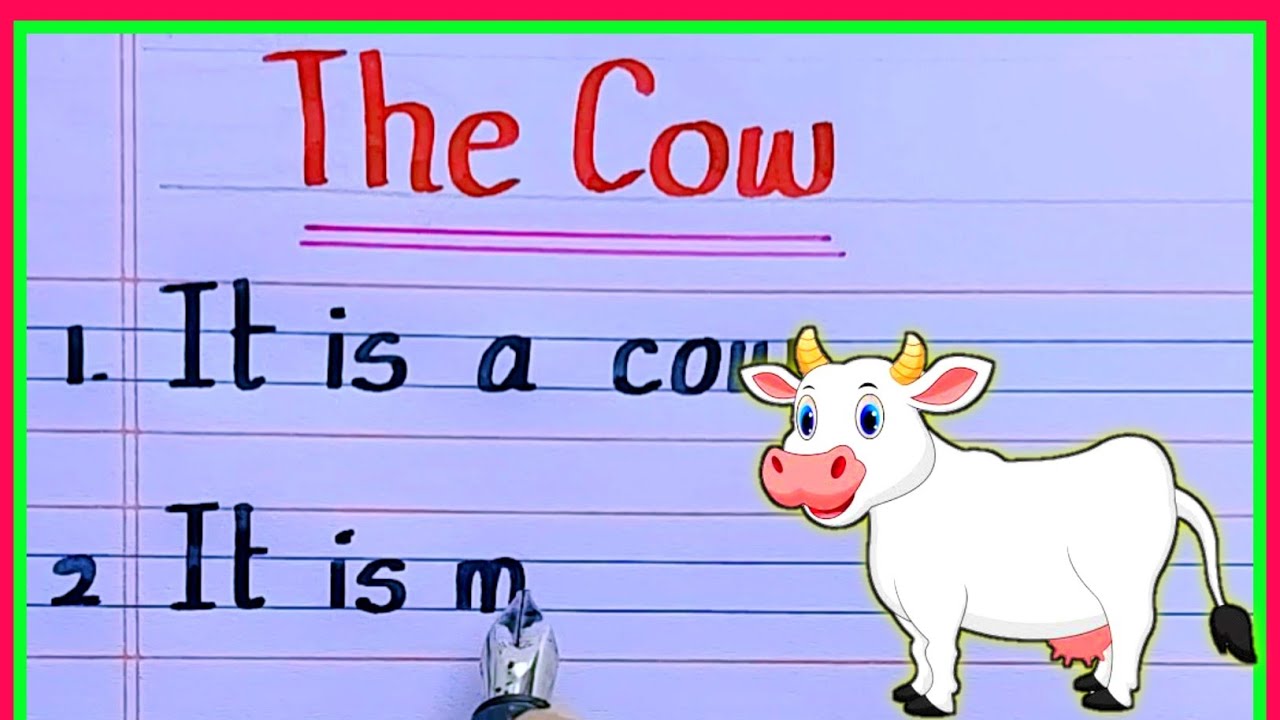 essay writing in english cow