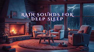 Rain Sounds for Sleeping | Rain & Fireplace for Sleep, Relax, Reduce Stress & Study