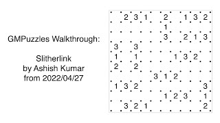 GMPuzzles - 2022/04/27 - Slitherlink by Ashish Kumar