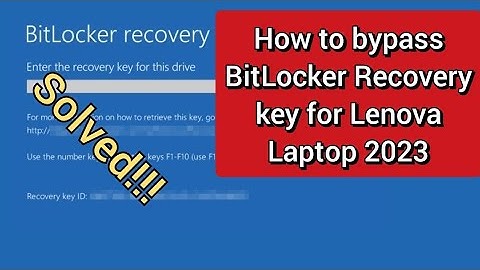How to bypass Bitlocker Recovery key WITHOUT having the Recovery Key 2023