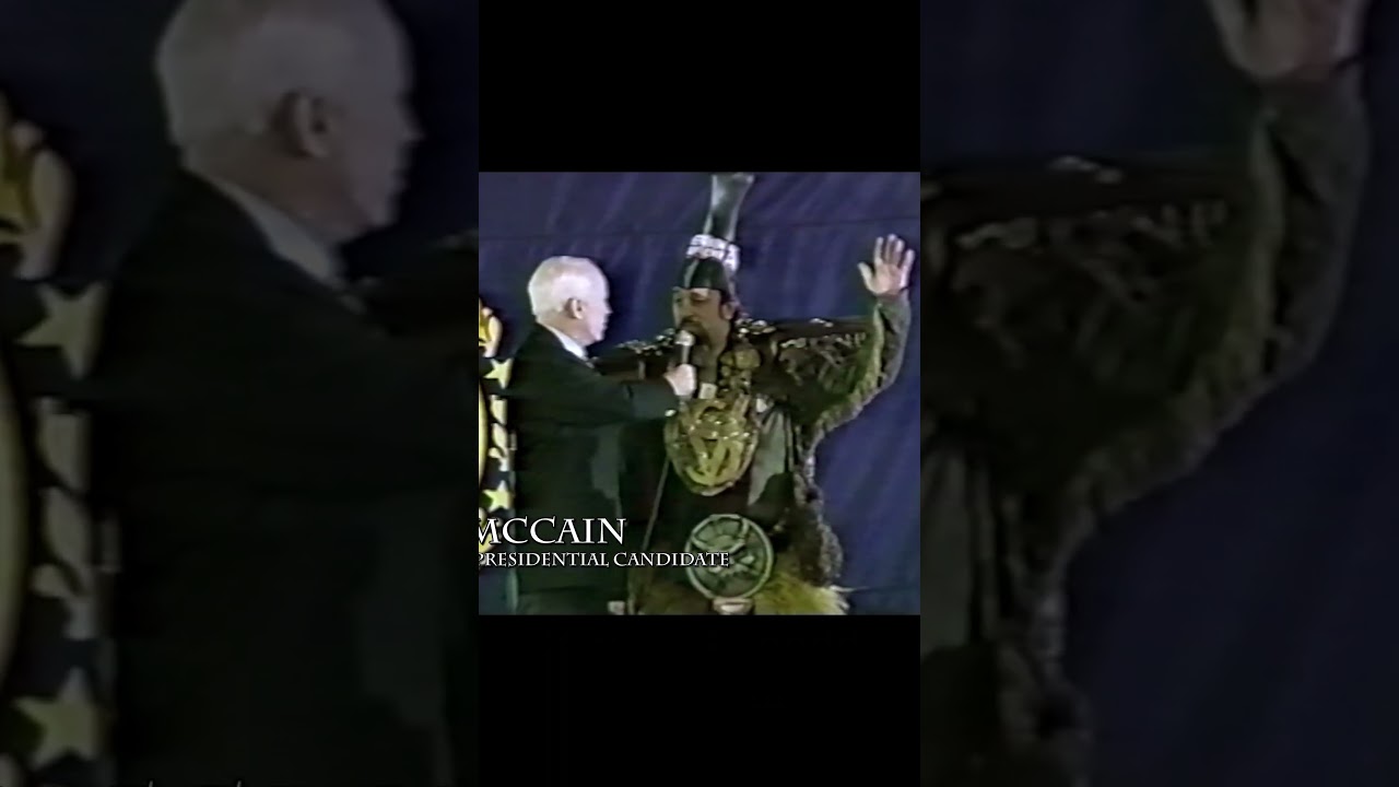 John McCain invites Vermin Supreme on stage, 1996