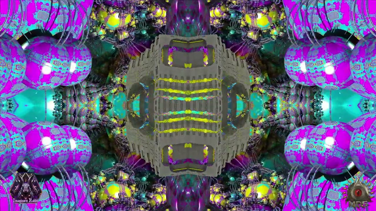 Imaginary Rabbit & Mind Distortion System _ Quantum Foam 169 Bpm / Fractal Animation 4K 60 fps