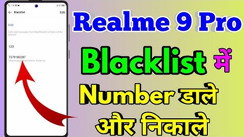 How To Remove Number Blacklist In Realme 9 Pro | Realme 9 Pro Blacklist Setting