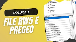 Solucad - Formato Rw5, Aggiornamento Catastale, Export Per Pregeo Dat