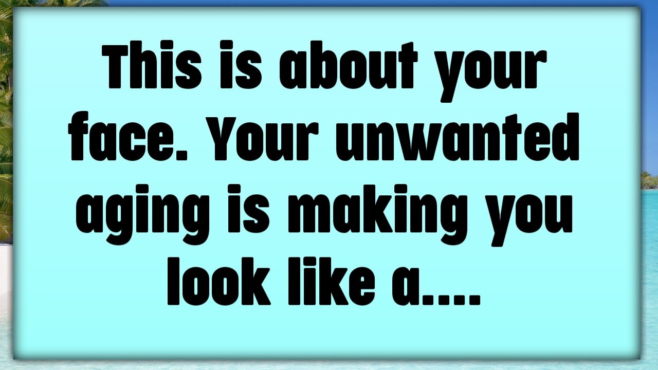 🧿This is about your face. Your unwanted aging is making you look like a....