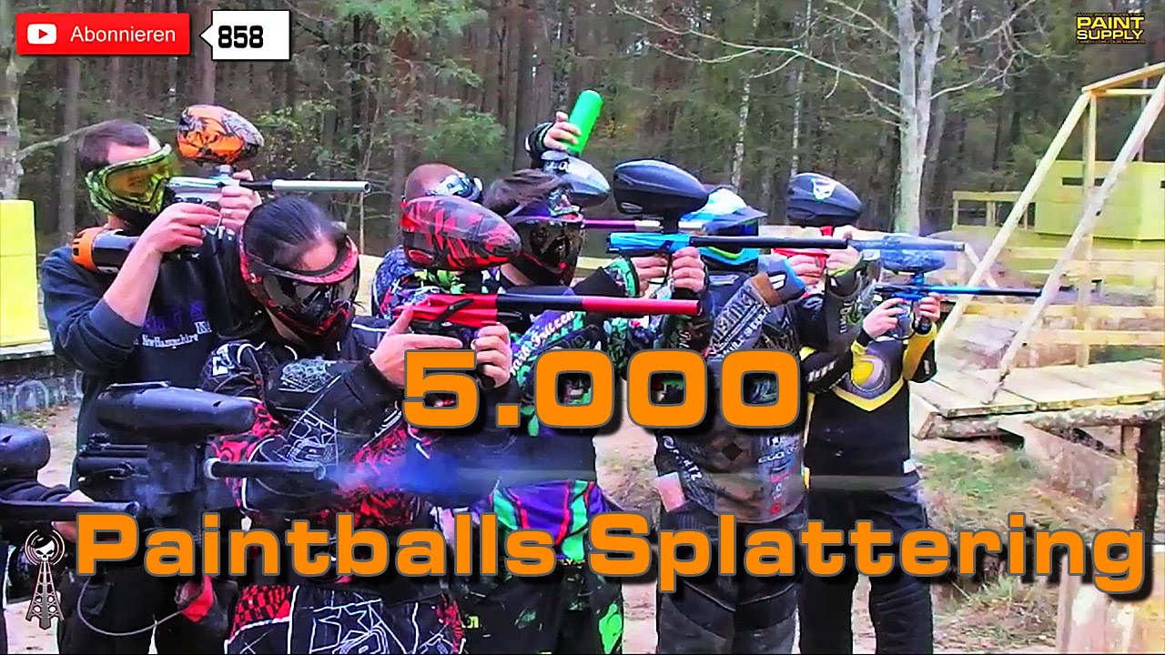 5000 Paintballs Splattering by Paintball Channel YouTube