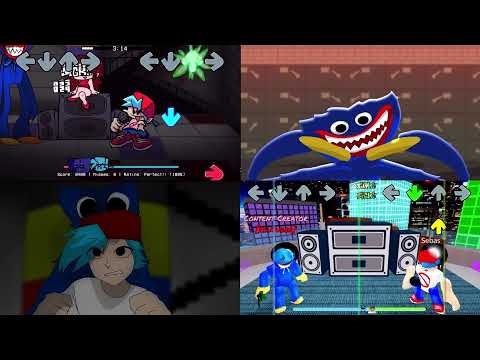 QUAD MASHUP Playtime But Everyone Sings It Poppy Playtime X Friday Night Funkin