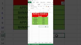 Filter by Colour in Excel #excel #excelshorts #learnexcel #viralvideo #ytshorts #howto #microsoft