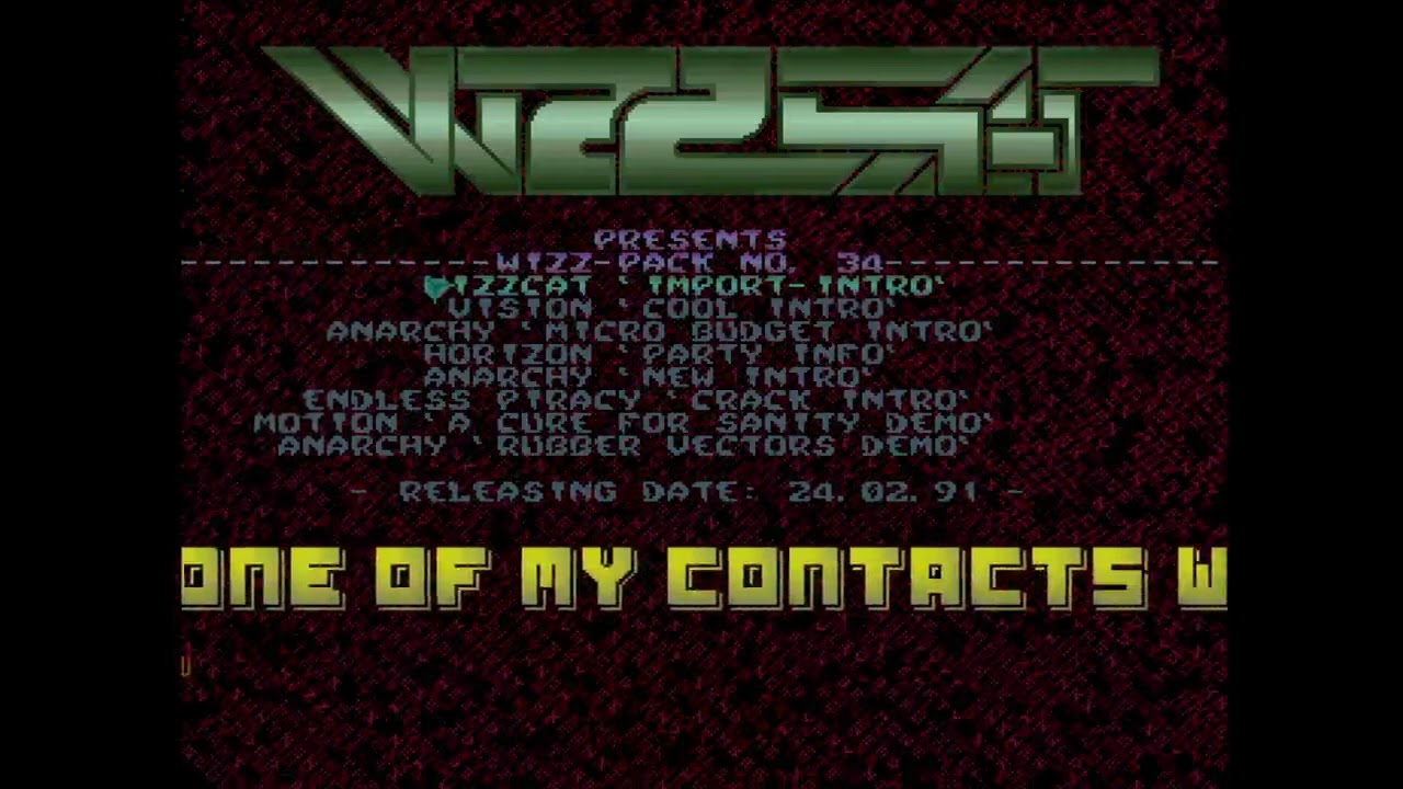 Commodore Amiga demo: Wizzcat - Wizz Pack 34 (1991)