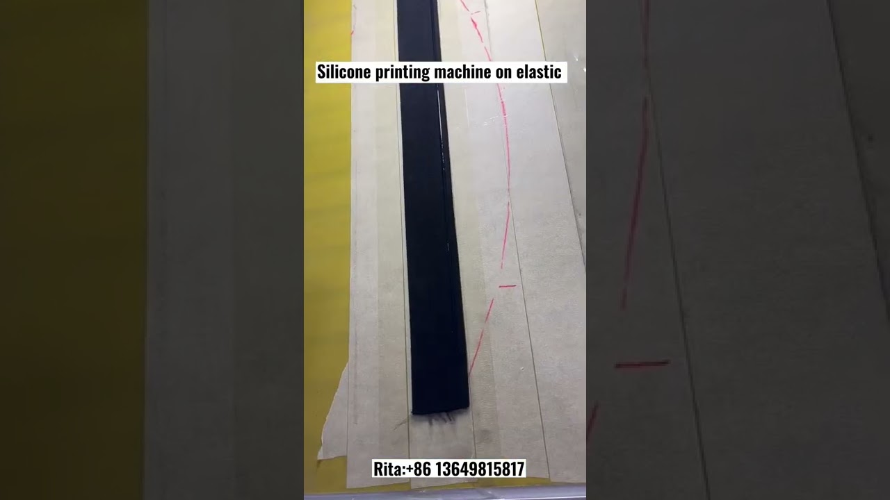 Automatic silicone printing machine on elastic band with non slip