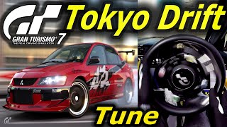 GT7 Complete Drift Tune + Steering Wheel (EVO9 Tokyo Drift)