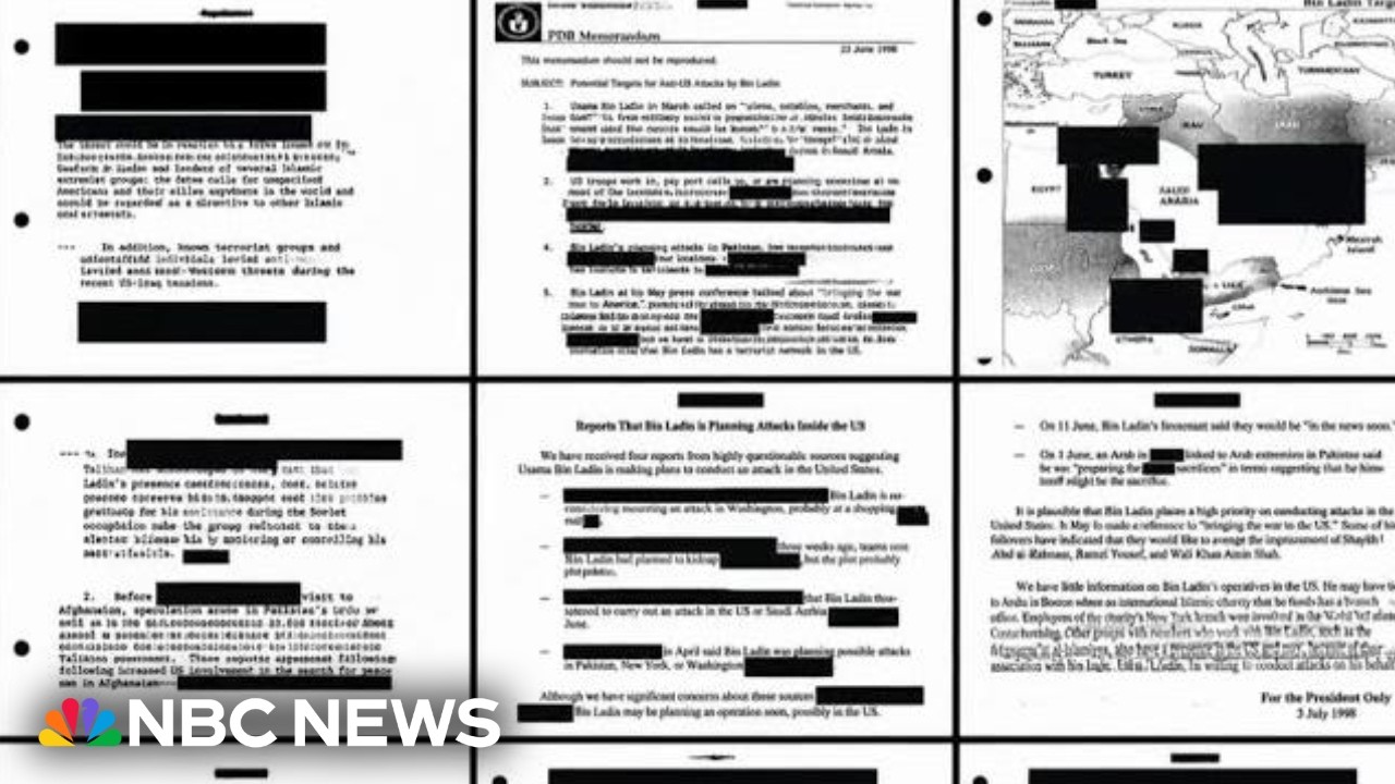 Newly declassified briefings show clear warnings to presidents before 9/11 Newly declassified briefings show clear warnings to presidents before 9/11