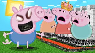 Queen Peppa Pig The Most Secure House vs Evil George Pig In Minecraft 2