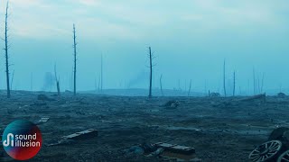 Distant Artillery Sleep Ambience | WW1 | Rain & Wind