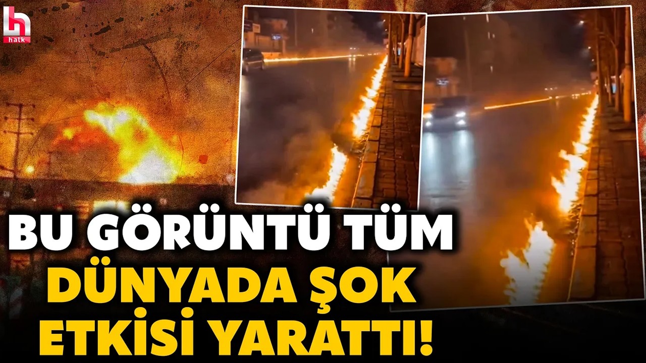 TAHRAN'DA PETROL DEPOLARI VURULDU! Bu durum kent içinde kilometrelerce uzanan bir yangına yol açtı!