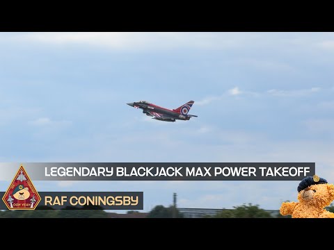 THE GREATEST TYPHOON LIVERY OF ALL TIME BLACKJACK GIVIN IT SOME PERFORMANCE TAKE OFF • RAF CONINGSBY