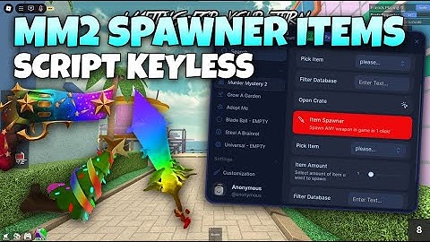 🌀 ITEMS SPAWNER MM2 SCRIPT🌀 MURDER MYSTERY 2 SCRIPT FREE KNIFES 🌀 #roblox #mm2