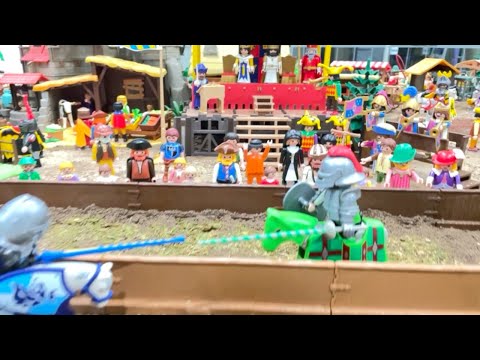 Diorama Playmobil Medieval Market ? Playmobil Torrent 2022 Exhibition-Knights and Castle