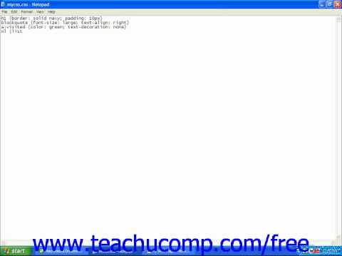 HTML Tutorial Number & Bullet Styles Training Lesson 11.15