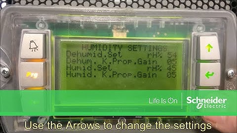 Configuring Uniflair Humidity Set Points via Display | Schneider Electric Support