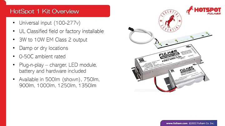 HotSpot 1 Emergency Kits : Emergency Lighting Simplified