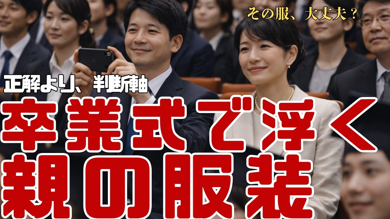 【卒業式 親の服装】正解は1つじゃない｜父親・母親が失敗しない“判断軸”を解説