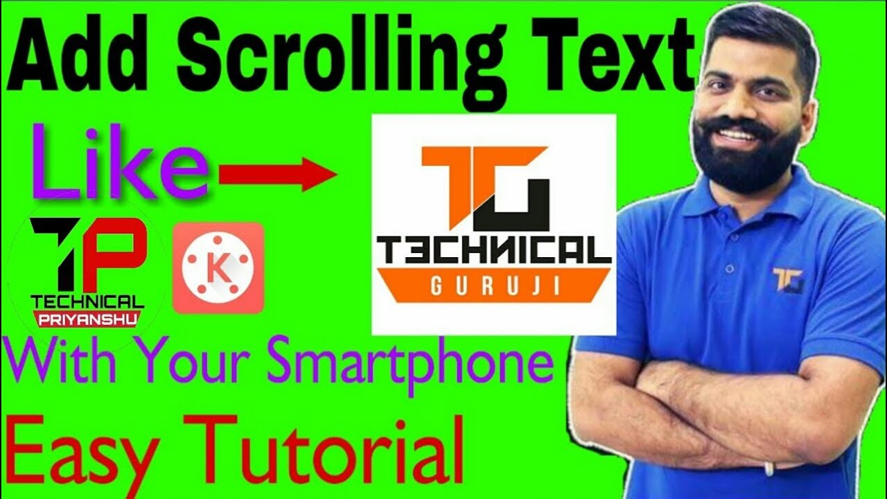 How To Add Scrolling Text Like Technical Guruji On Video | Technical Priyanshu