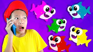 five little sharks song baby shark kids song