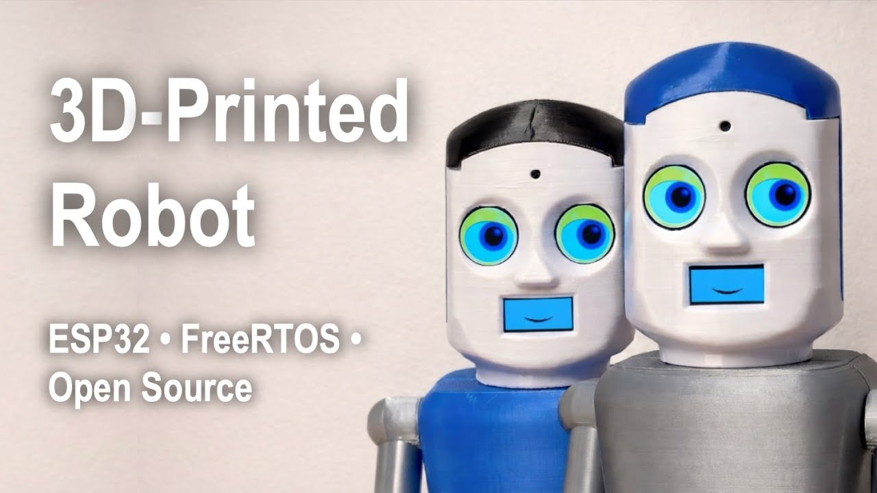 Marvin, a 3D-Printed Open-Source Robot (ESP32 + FreeRTOS)
