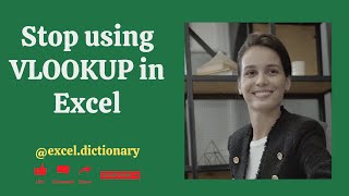 stop using vlookup in excel - switch into index match @msexceldictionary
