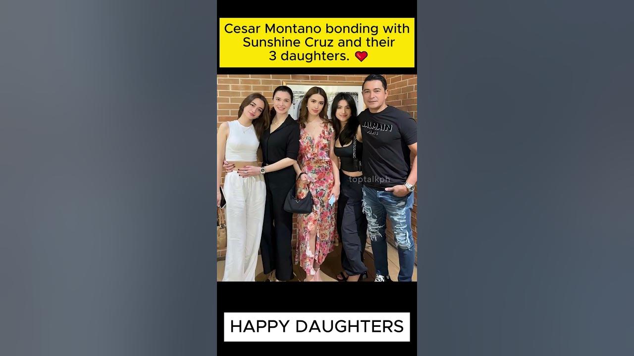 Cesar Montano bonding with Sunshine Cruz and their 3 daughters. ❤️  #viralvideo
