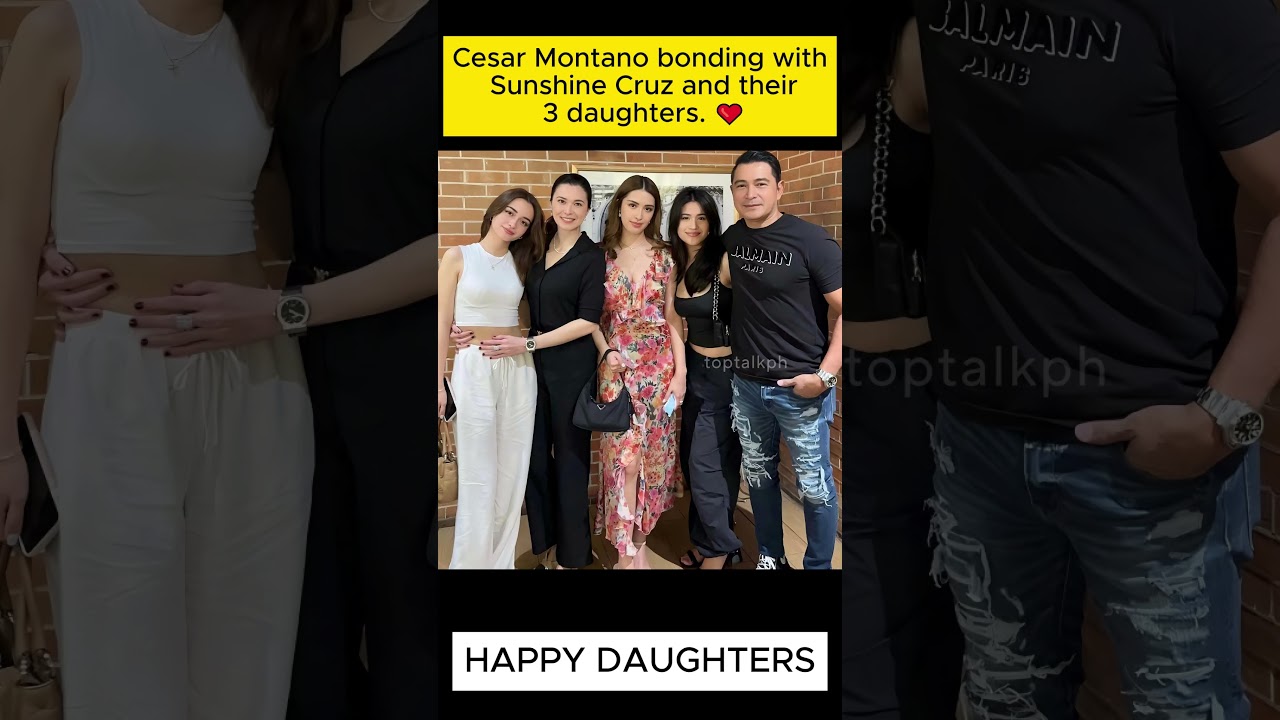 Cesar Montano bonding with Sunshine Cruz and their 3 daughters. ❤️  
