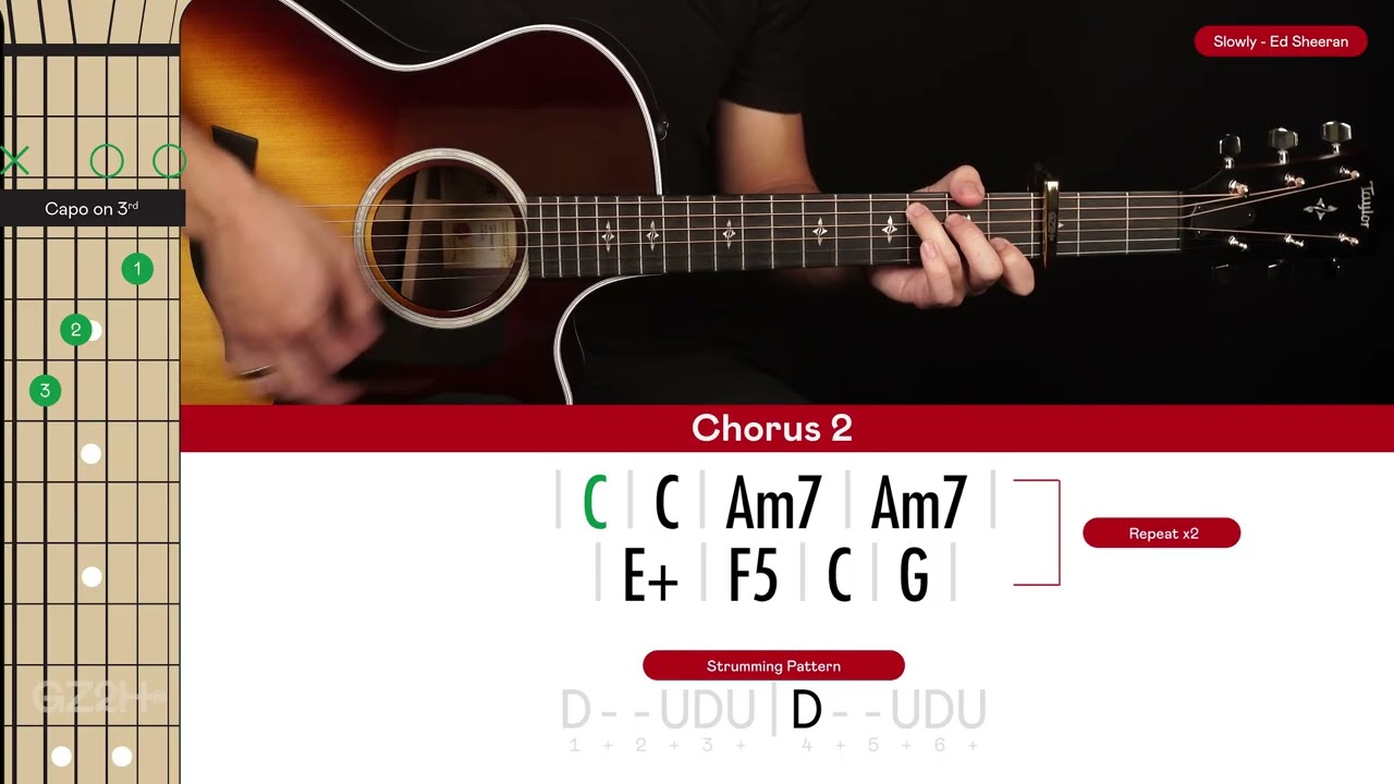 Slowly Guitar Cover Ed Sheeran 🎸|Tabs + Chords|