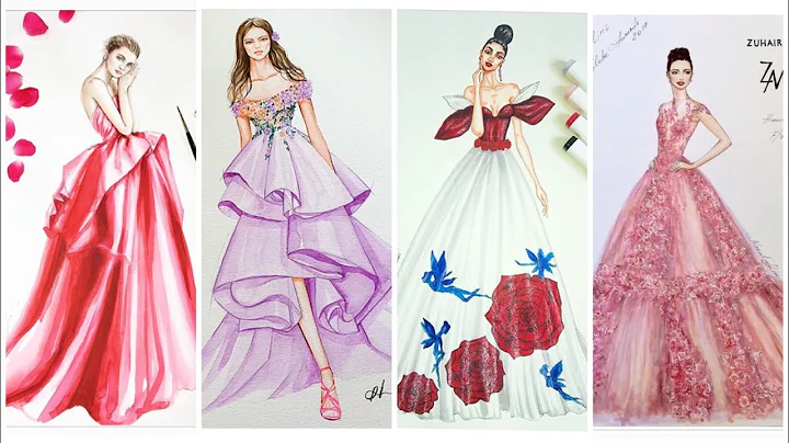 Top mẫu Bản vẽ thiết kế trang phục dạ hội đẹp và sáng tạo