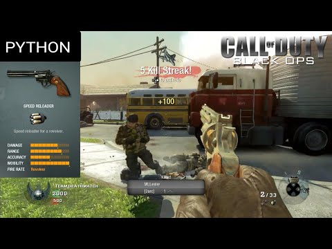 Call of Duty: Black Ops | PYTHON (Speed Reloader) ONLY vs 9 BOTS | Map: NUKETOWN! (PS3 1080p)