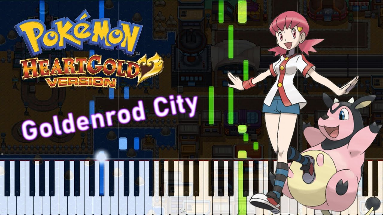 Pokemon Heartgold/Soulsilver Goldenrod City Piano Tutorial YouTube