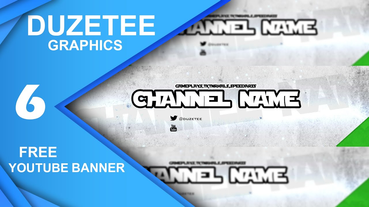 Free 2D Youtube Banner Template | 2015
