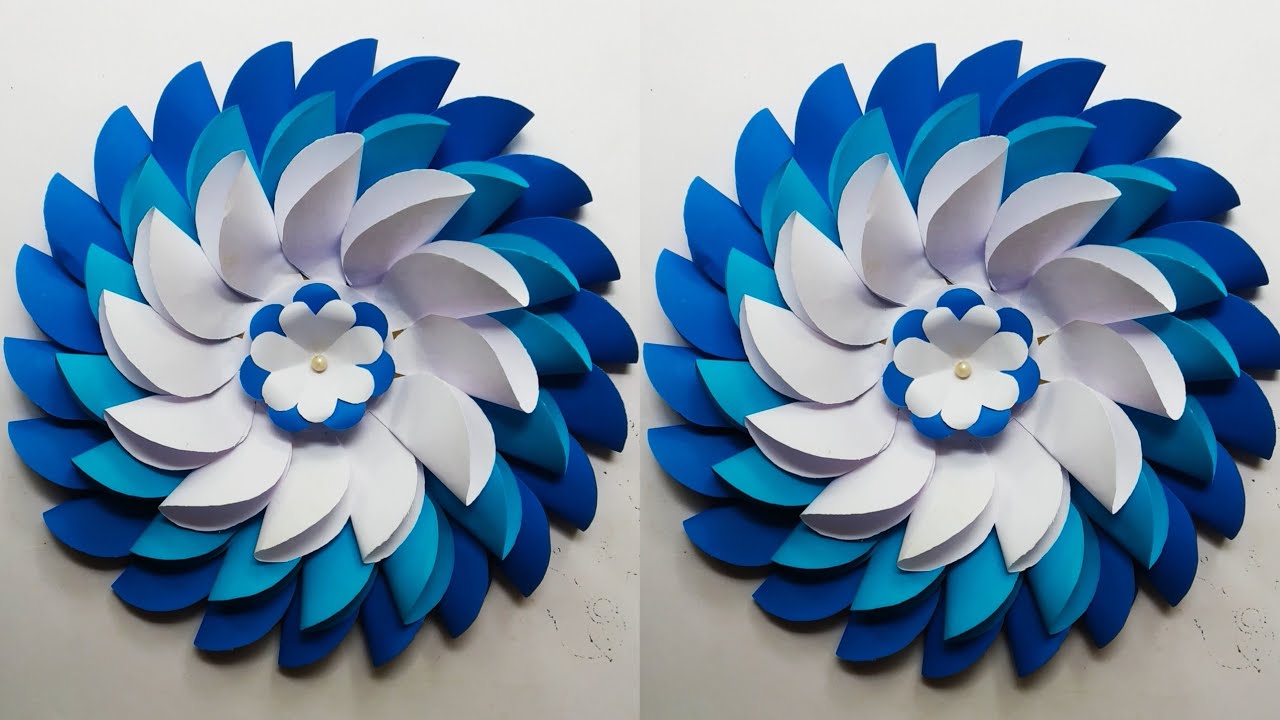 Easy and beautiful paper flower wall hangingwall hanging home