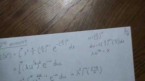 Mean, Variance, Median, and Mode of a Weibull Distribution