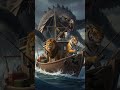 🦁🦅🐅💥 “Monster Attacks the Ship… But the Lion and Tiger Fight Back to Save the Eagle! 😱🌊” #shorts #yt