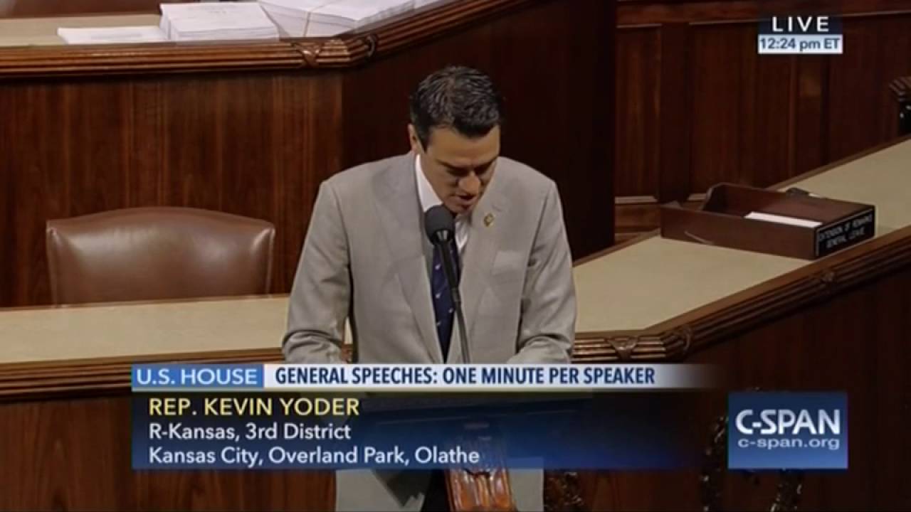 Rep. Yoder Asks for Prayers for Overland Park's Ben Craig