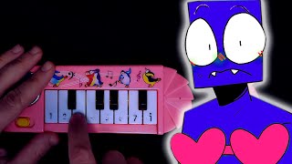 KAWAII MEME green x blue (how to play on a 1$ piano)