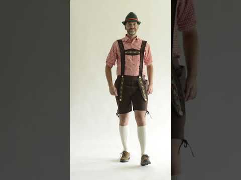 Krüger Buam Regular Klederdracht broek 'Olias' in Donkerbruin | ABOUT YOU