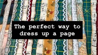 LACY PAGE-EDGE STRIPS – easy NO-SEW method! ~ #junkjournals