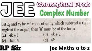 Let z_1 and z_2 be nth roots of unity which subtend a right angle at the origin then n  must be