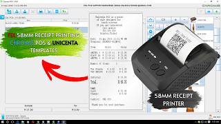 Fix 58mm Receipt Printing | Chromis POS & uniCenta Templates