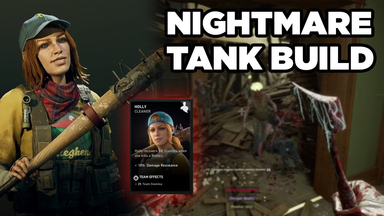 TANKY NIGHTMARE BUILD ACT 1! Back 4 Blood - Best Nightmare Deck Build! (Holly Character)