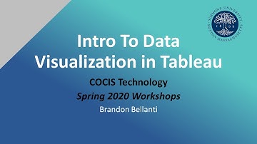 Into to Data Visualization in Tableau